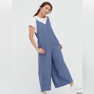 LINEN-BLEND CAMISOLE JUMPSUIT